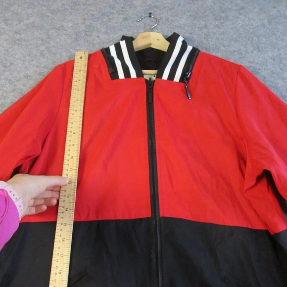 MYCRA Pac Womens Reversible Jacket Coat Rain 1 S M Red Black Packable 830 - Picture 14 of 16